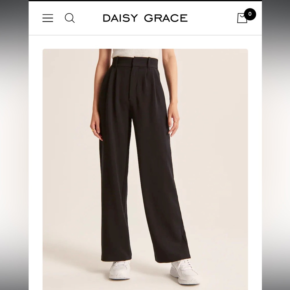 Daisy Grace Black Wide-Leg Trousers